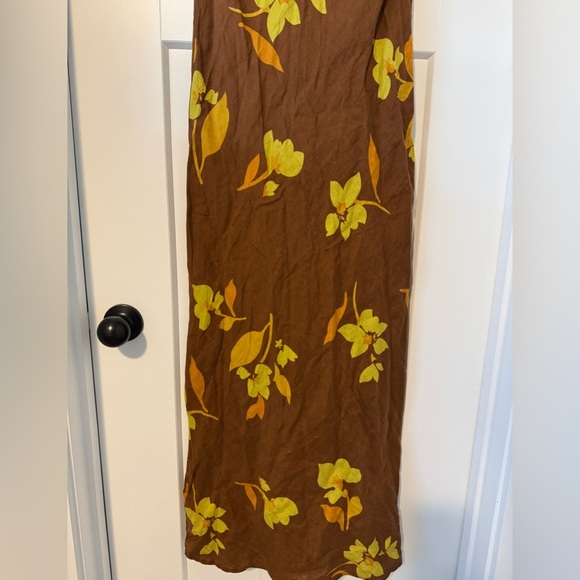 Soleil Soleil Strapless Floral Brown Dress - Picture 9 of 15